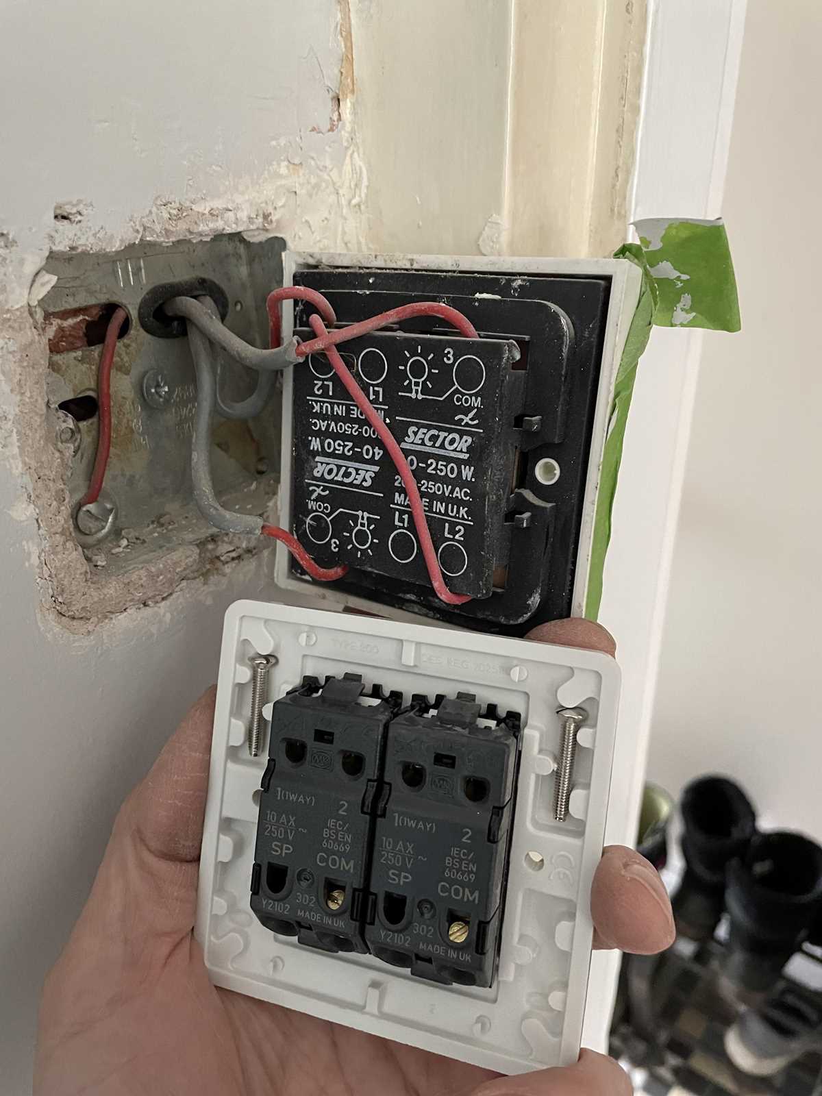 wiring double light switch diagram