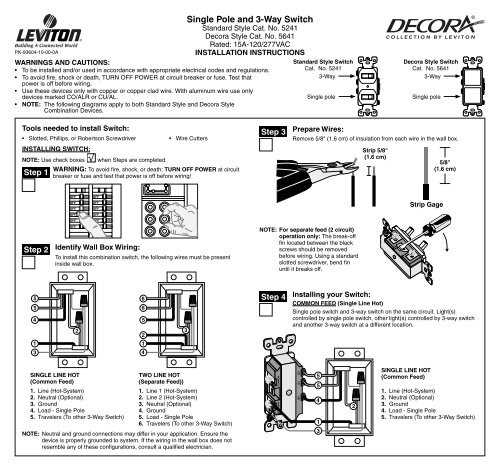 wiring diagram for single pole light switch