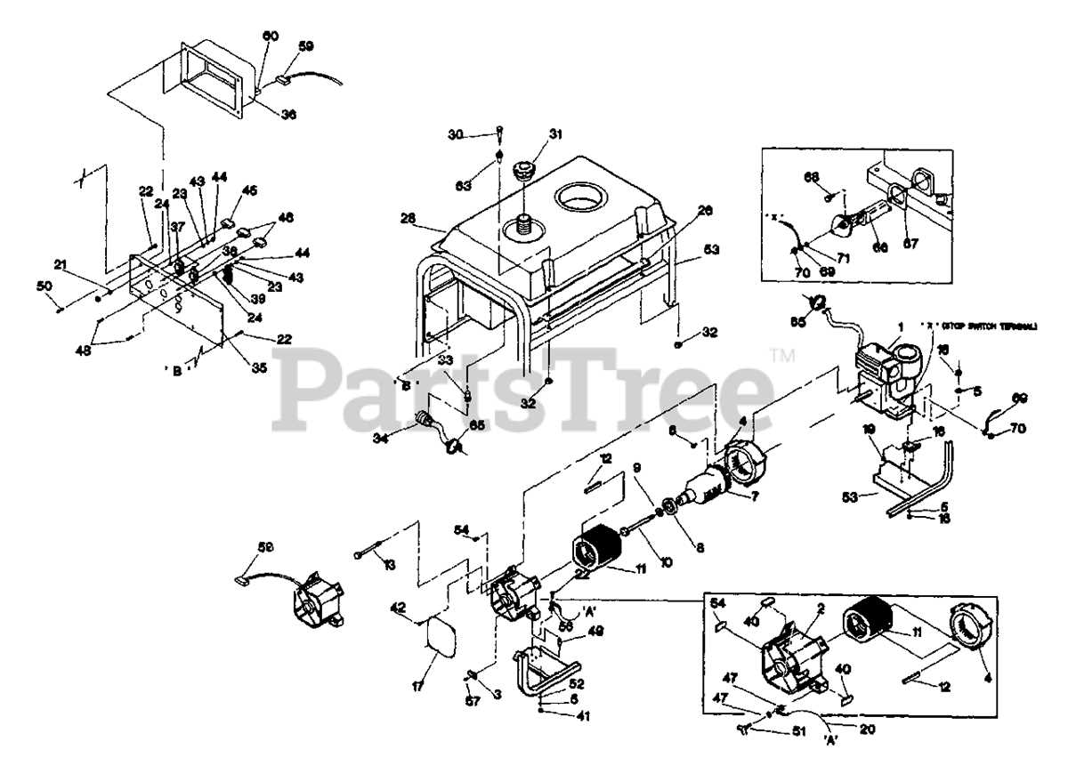 diagram of generator parts