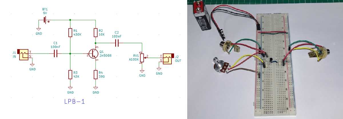 distortion pedal circuit diagram