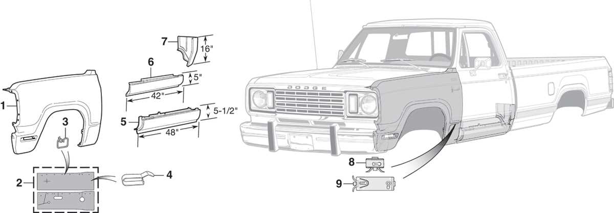 dodge truck parts diagram