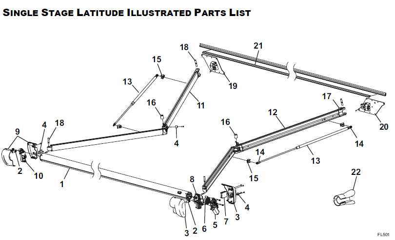 dometic awning parts diagram