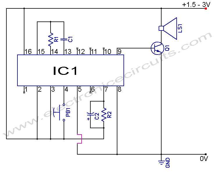 doorbell circuit diagram simple