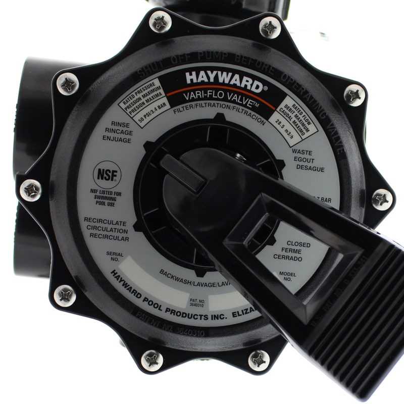 hayward vari flo xl valve parts diagram