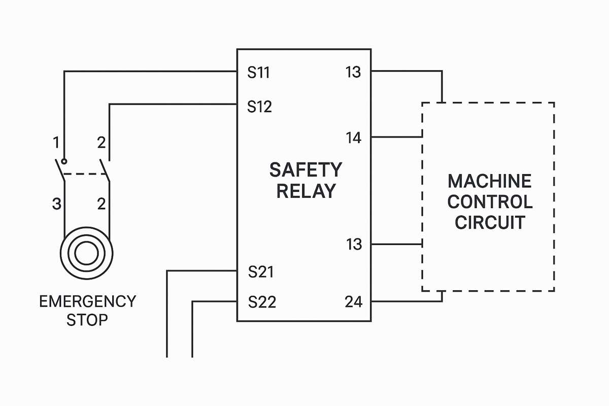 e stop wiring diagram