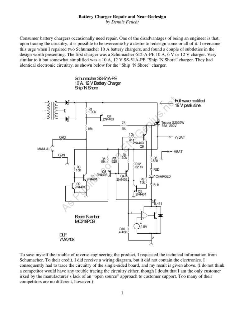 wiring diagram 6 12 volt schauer battery charger schematic
