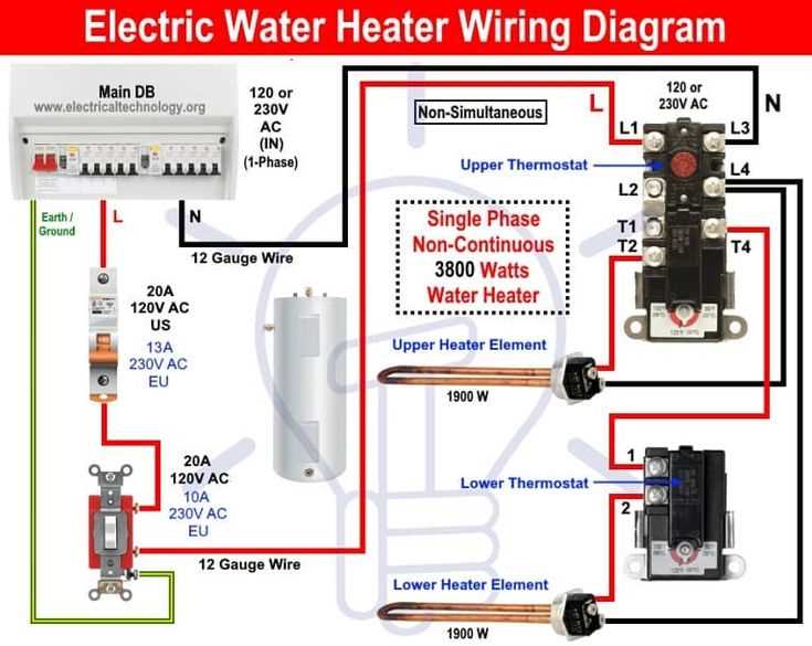 electric hot water heater wiring diagram