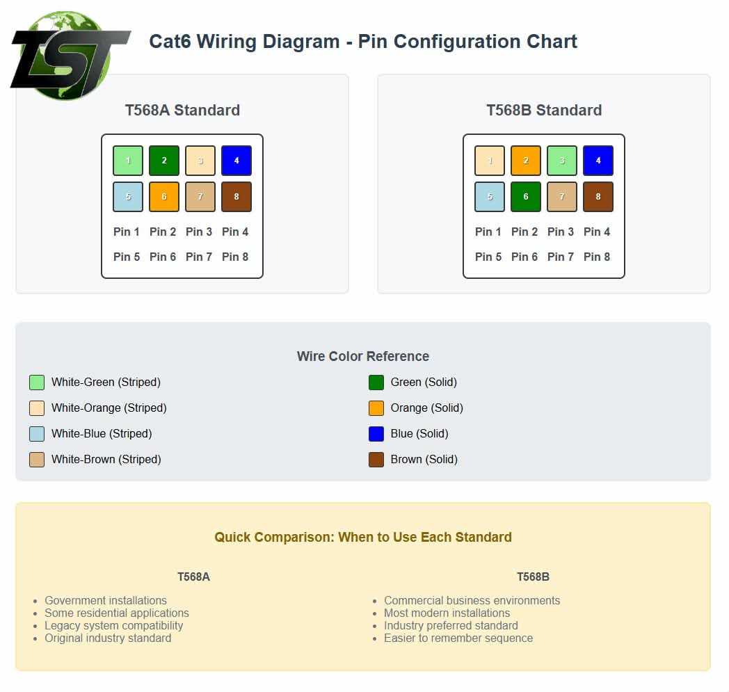 ethernet cable wiring diagram cat 6