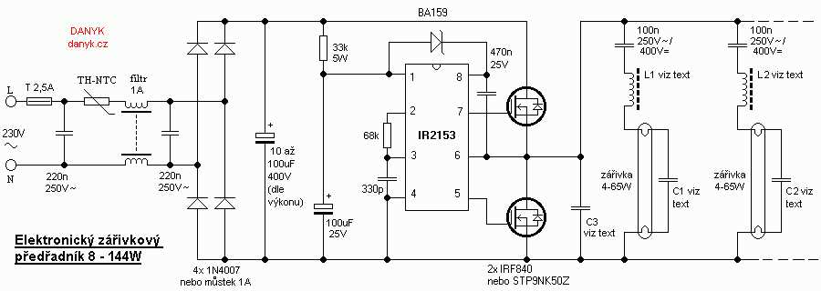 fluorescent circuit diagram