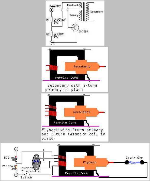 flyback transformer circuit diagram