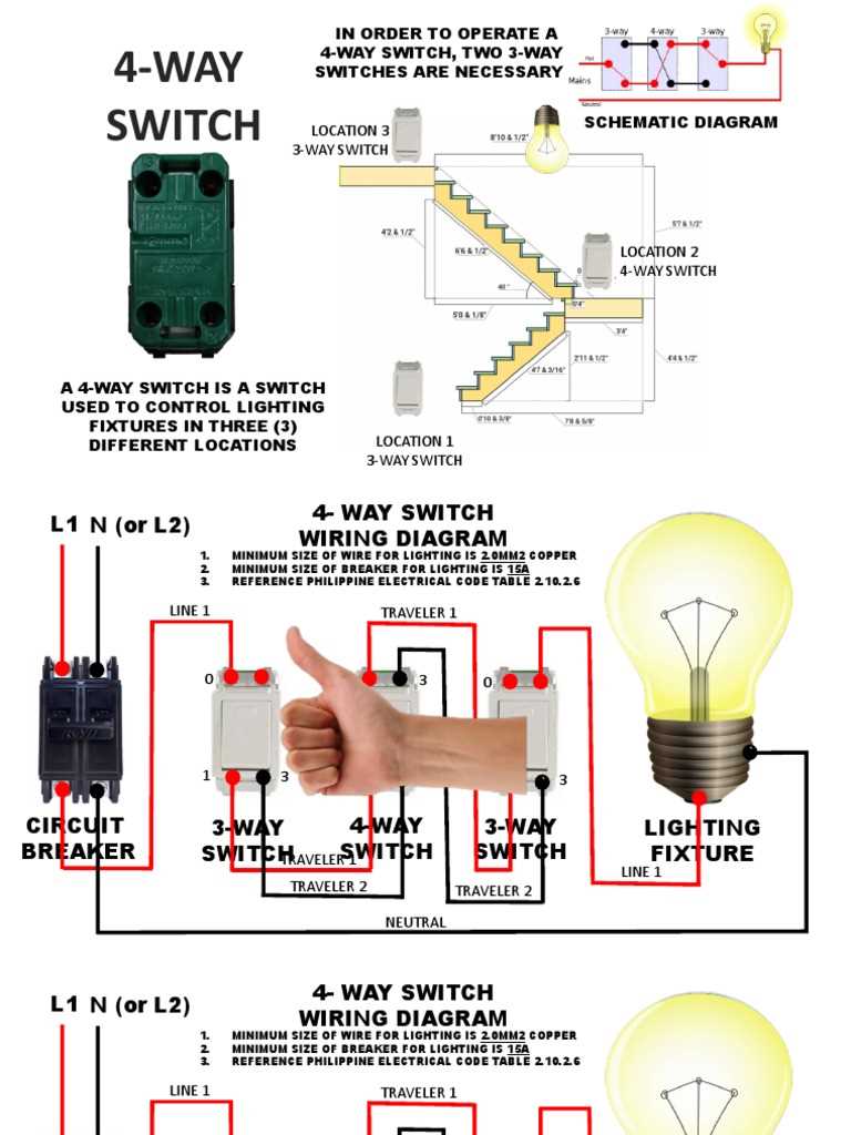 four way light switch wiring diagram