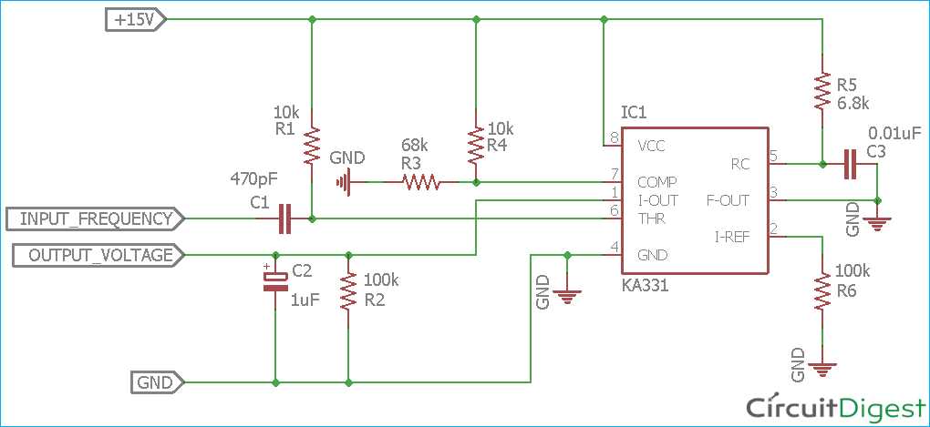 frequency to voltage converter circuit diagram