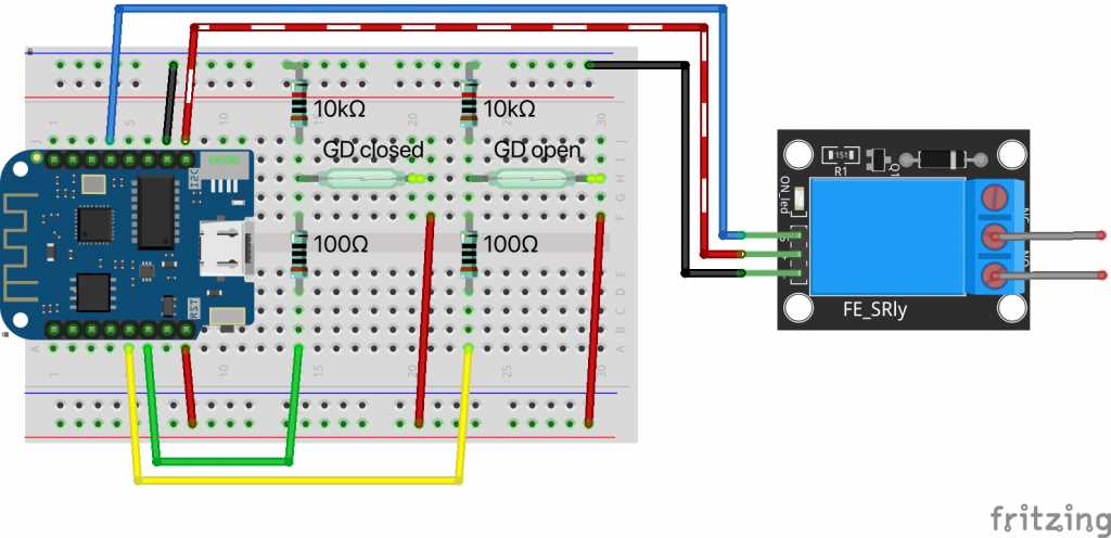 garage door sensor circuit diagram