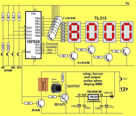 4 digit counter circuit diagram