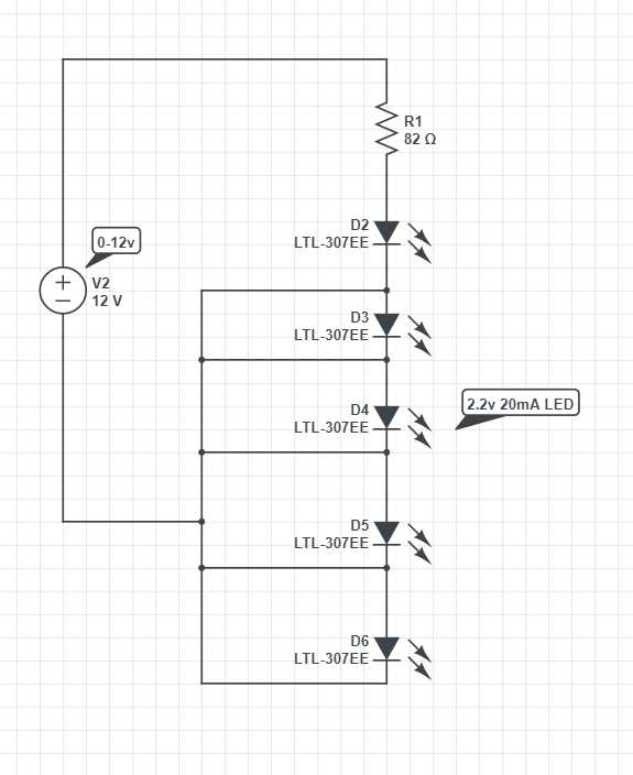 12 volt led circuit diagram
