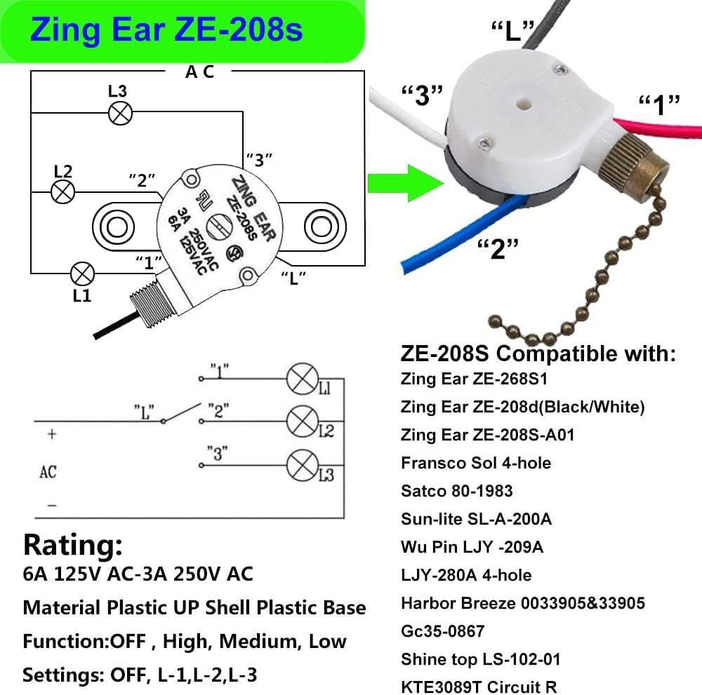 hampton bay 3 speed ceiling fan switch wiring diagram