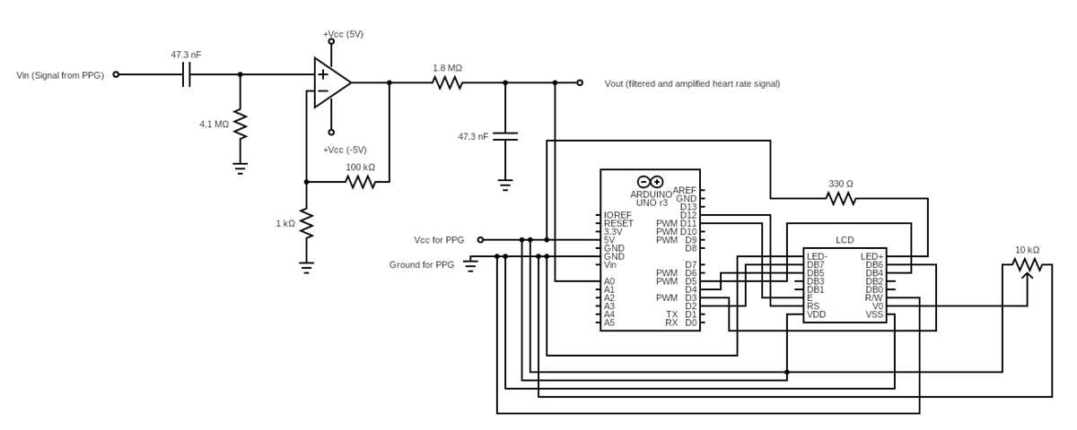 heart rate monitor circuit diagram