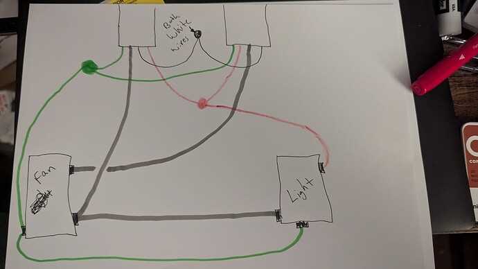 wiring diagram for a double switch