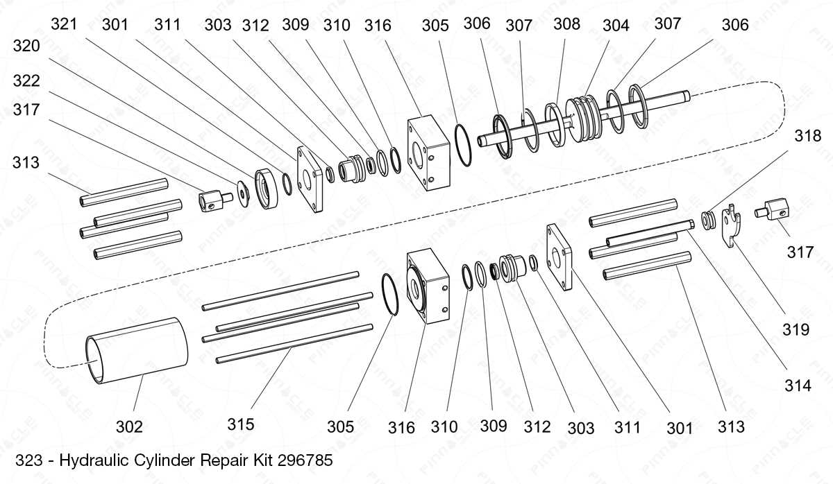 hydraulic cylinder parts diagram