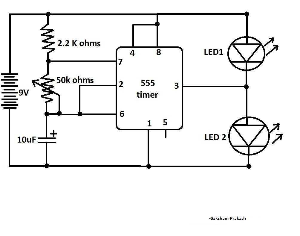 blinking led circuit diagram blinking led circuit diagram