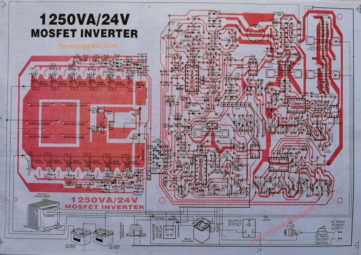 inverter with battery charger circuit diagram