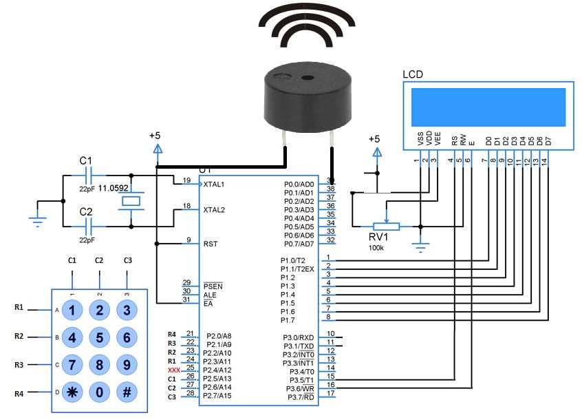 alarm clock circuit diagram