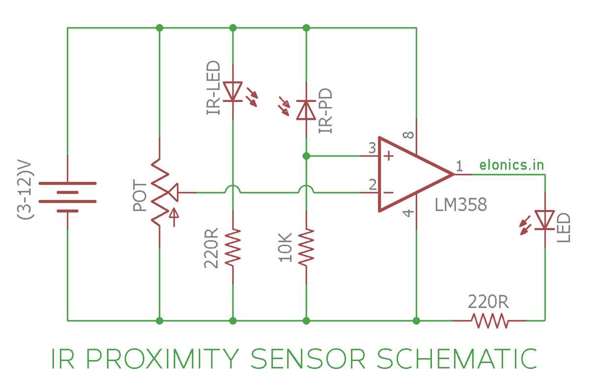 ir proximity sensor circuit diagram