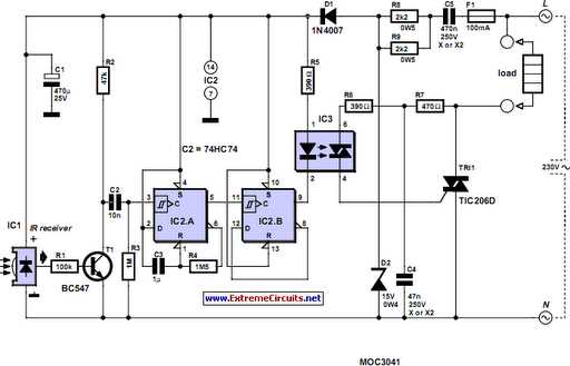 ir remote control circuit diagram