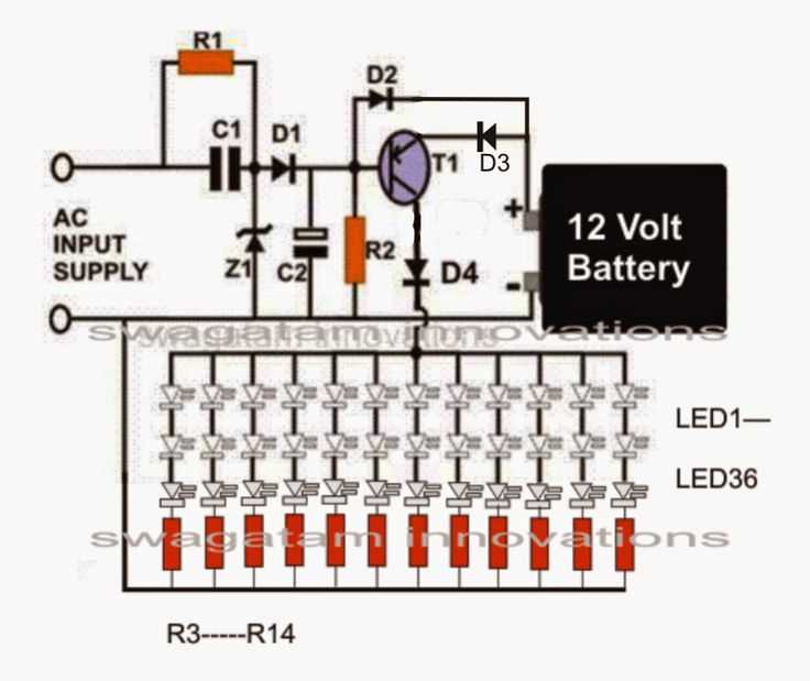 12 volt led circuit diagram