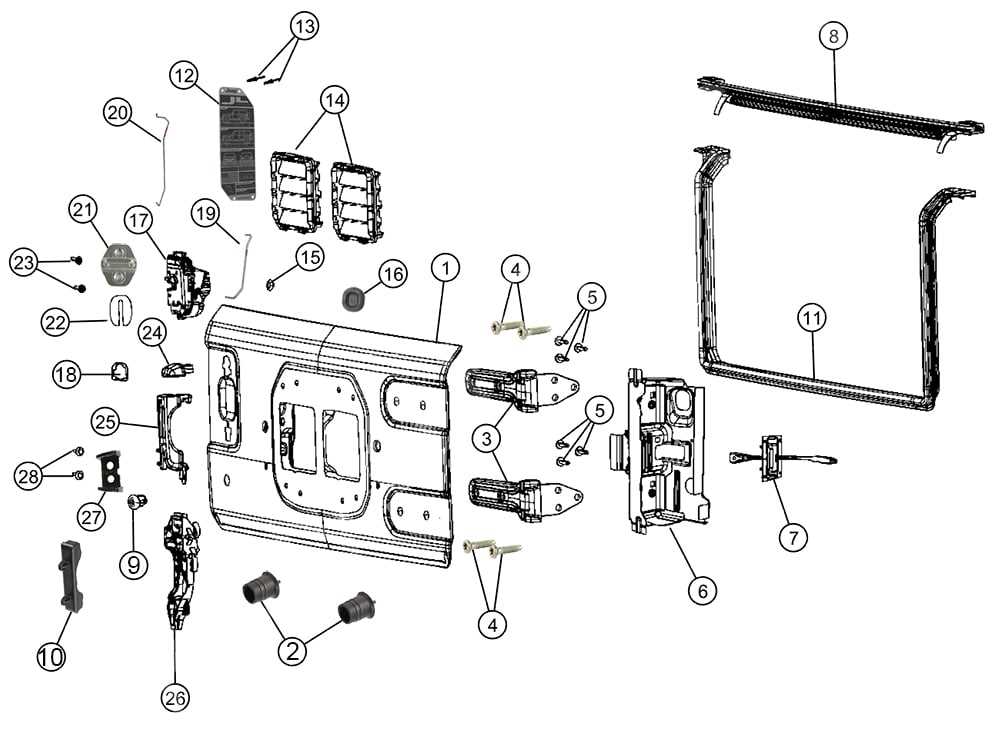 jeep wrangler parts diagram