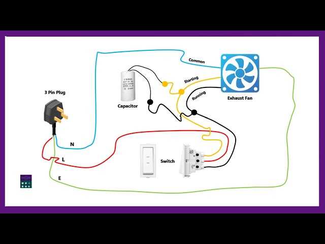 3 wire exhaust fan wiring diagram with capacitor
