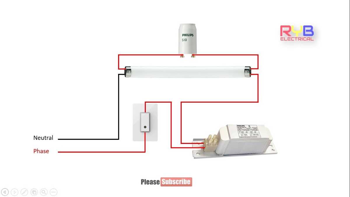 fluorescent tube wiring diagram
