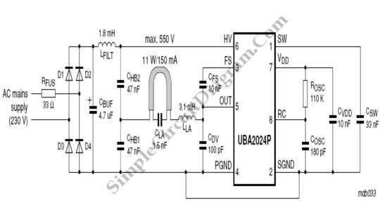cfl lamp circuit diagram