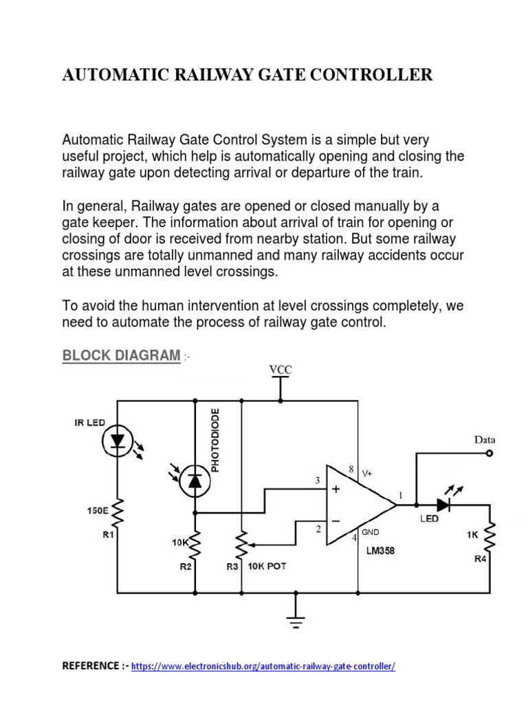 automatic gate control circuit diagram