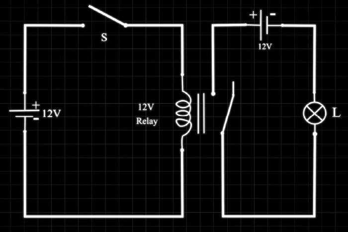 relay diagram circuit