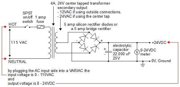 110v dc to 24v dc converter circuit diagram