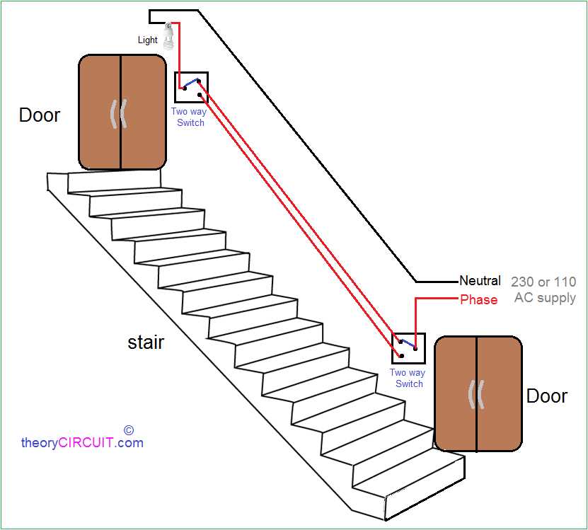 2 way intermediate lighting circuit wiring diagram