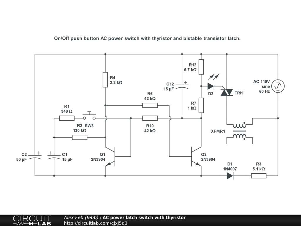 latch switch circuit diagram