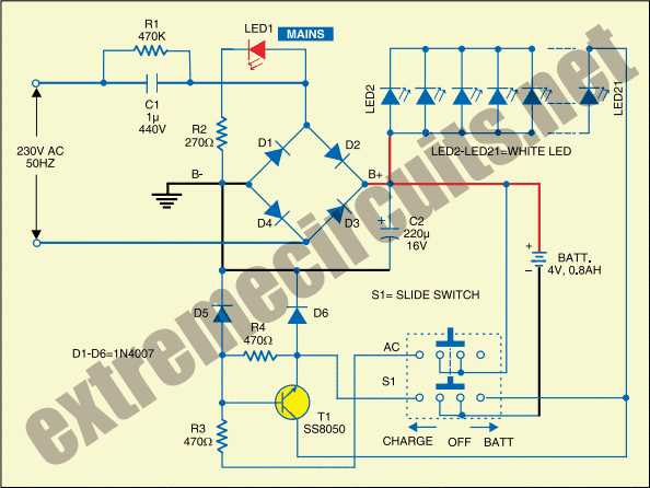 led light bulb circuit diagram