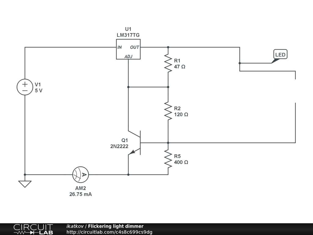 led light dimmer circuit diagram