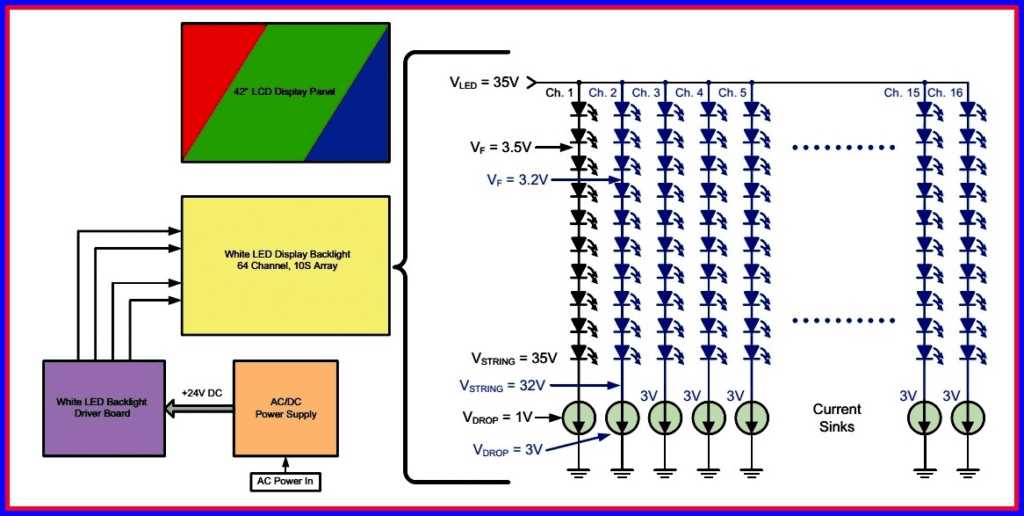 led tv backlight circuit diagram