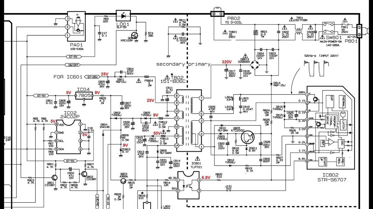led tv circuit diagram free download