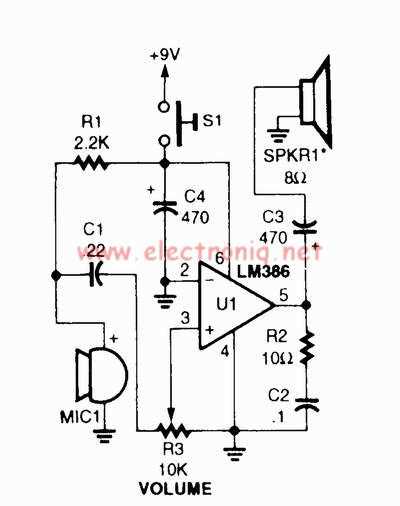 lm386 audio amplifier circuit diagram lm386 audio amplifier circuit diagram