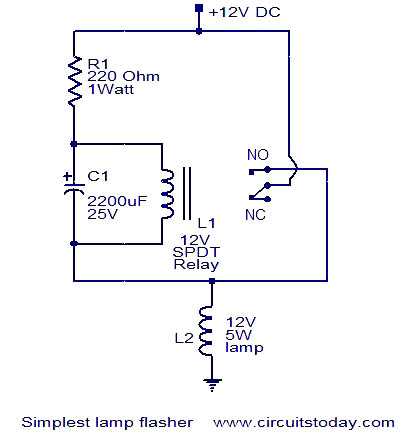 flasher relay circuit diagram
