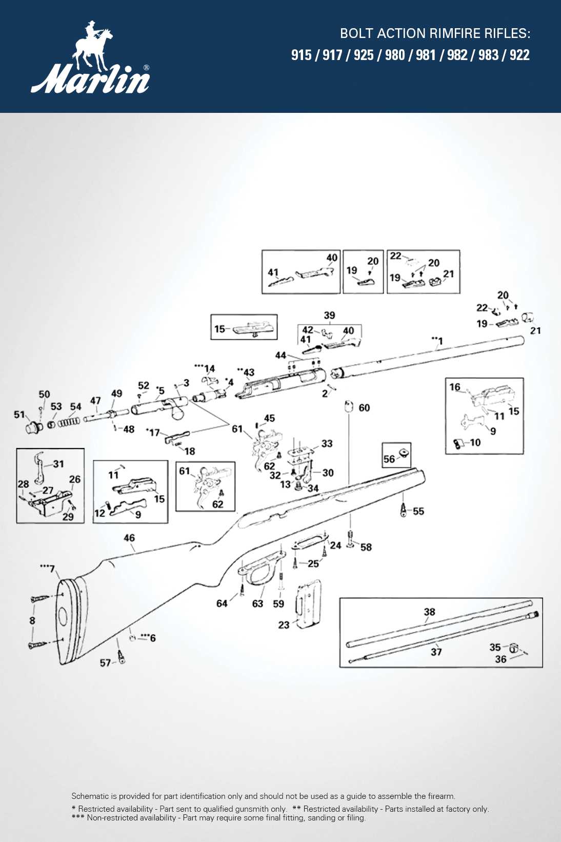 marlin model 39 parts diagram