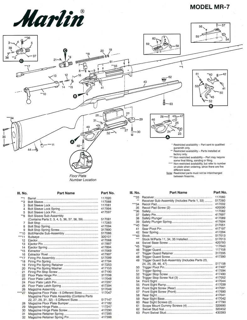 marlin model 39 parts diagram