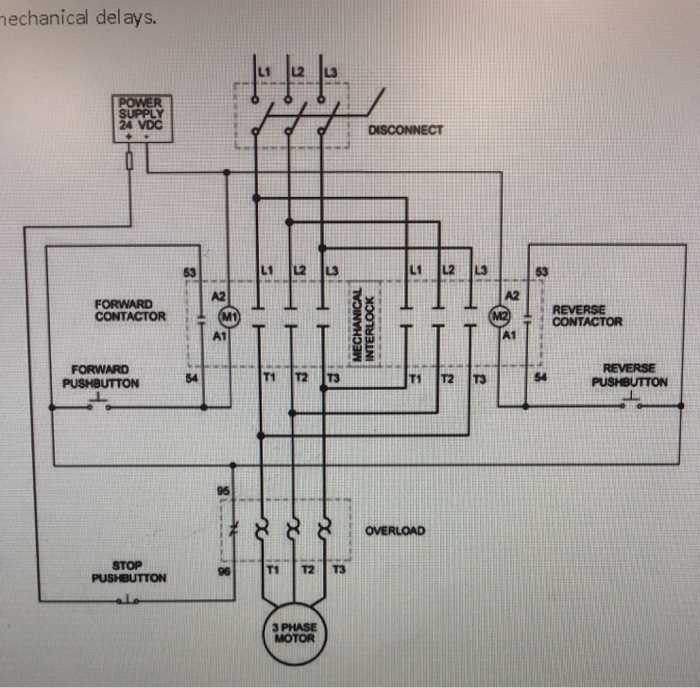 3 phase forward reverse motor control circuit diagram
