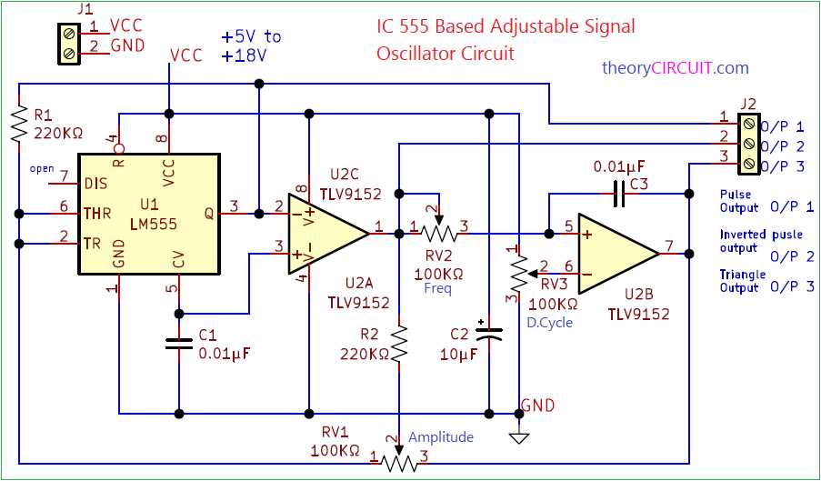 555 timer oscillator circuit diagram