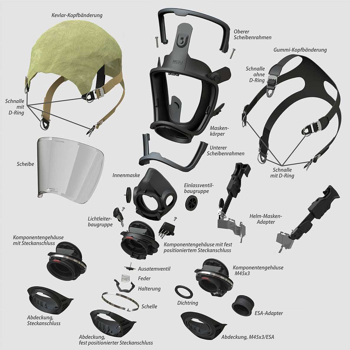 msa scba parts diagram