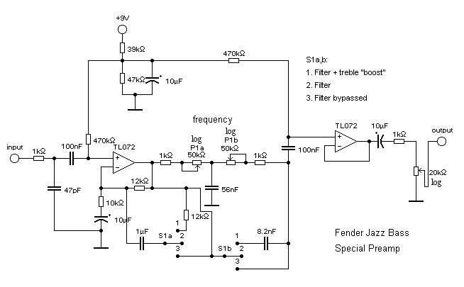 jazz bass circuit diagram